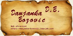 Damjanka Božović vizit kartica